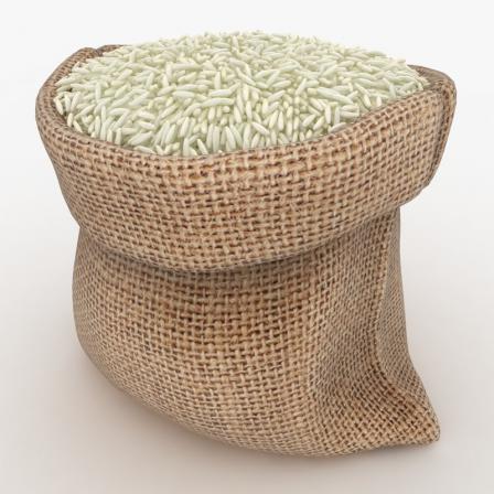 عرضه کیسه برنج در بازار